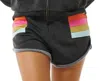 Rip Curl Surf Revival Fleece Short In Washed Black In Black
