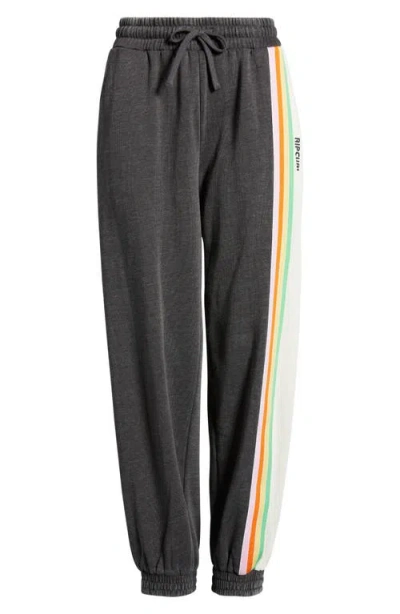 Rip Curl Surf Revival Fleece Track Pants In Black