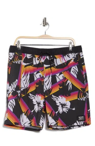 Rip Curl Surf Revival Hoffman Volley Board Shorts In Black