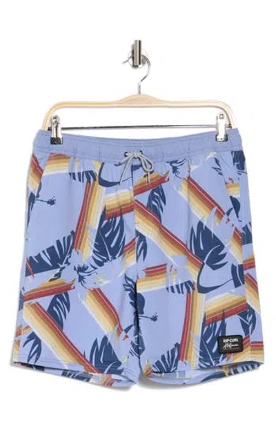 Rip Curl Surf Revival Hoffman Volley Board Shorts In Spray Blue