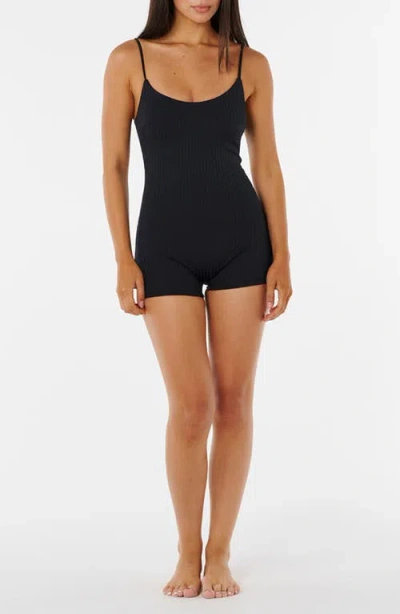 Rip Curl Surf Rib Romper In Black