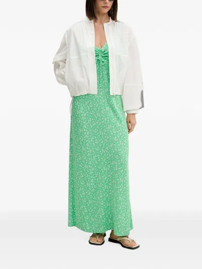 Rip Curl Surf Side Floral-print Maxi Dress In Green