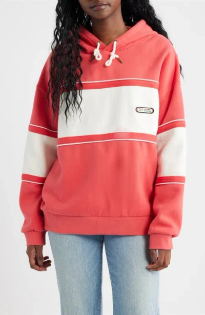 Rip Curl Surf Side Heritage Hoodie In Red