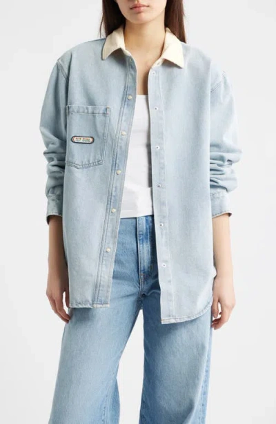 Rip Curl Surf Side Relaxed Fit Denim Shirt Jacket In Blue