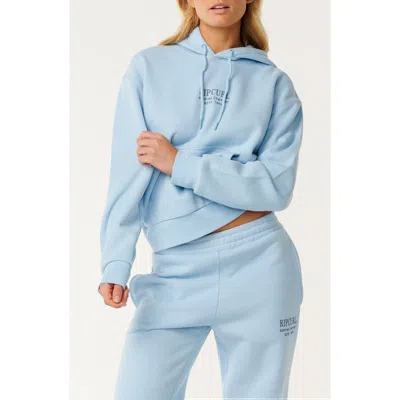 Rip Curl Surf Staple Relaxed Fit Cotton Blend Hoodie In Blue