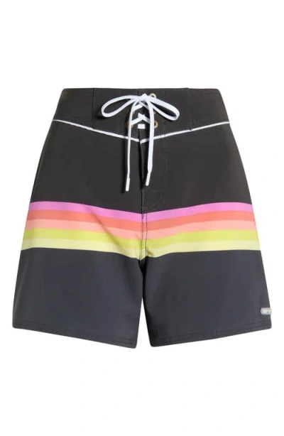 Rip Curl Surf Stripe Board Shorts In Black