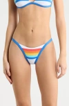 Rip Curl Surf Stripe Cheeky Bikini Bottoms In Multi