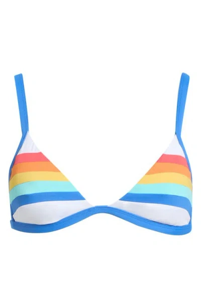 Rip Curl Surf Stripe Triangle Bikini Top In Multi