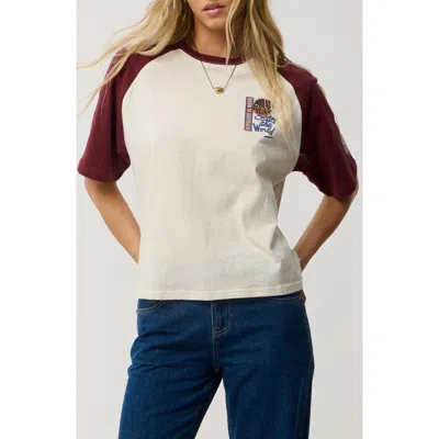 Rip Curl Surf The World Boxy Graphic T-shirt In Brown