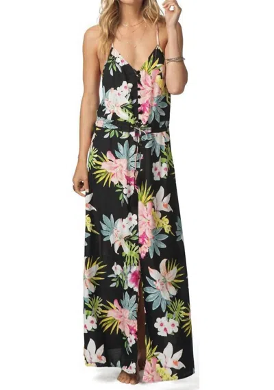 Rip Curl Sweet Aloha Dress In Black In Multi