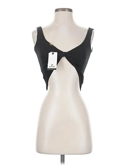 Rip Curl Tank Top Black Keyhole Neckline Tops