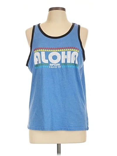 Pre-owned Rip Curl Tank Top Blue Halter Neckline Tops