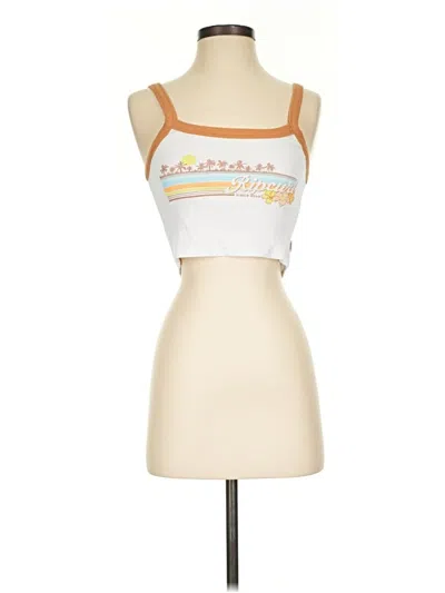Pre-owned Rip Curl Tank Top Ivory Strapless Neckline Tops