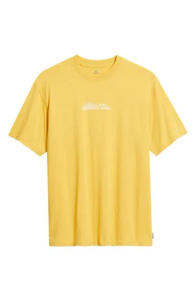 Rip Curl Thumb Print Cotton Jersey Graphic T-shirt In Brown