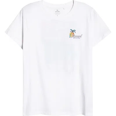 Rip Curl Tide Line Standard Graphic T-shirt In White