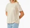 RIP CURL TIKI TROPICS RELAXED TEE IN NATURAL