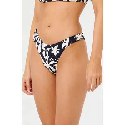 Rip Curl Topanaga Geo High Cut Bikini Bottoms In Black