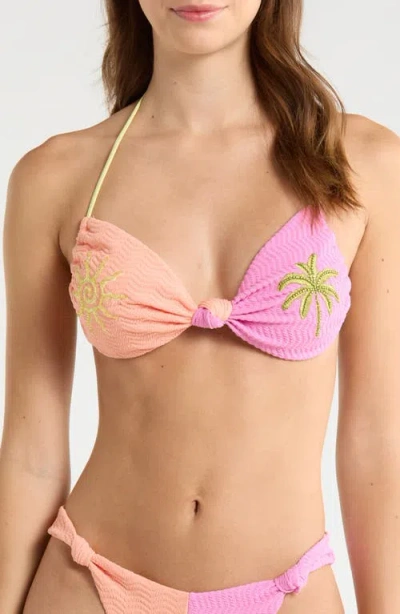 Rip Curl Topanga Textured Bikini Top In Multi