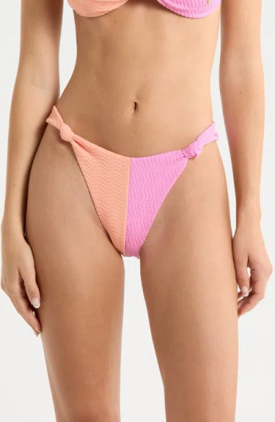 Rip Curl Topanga Textured High Cut Bikini Bottoms In Multi