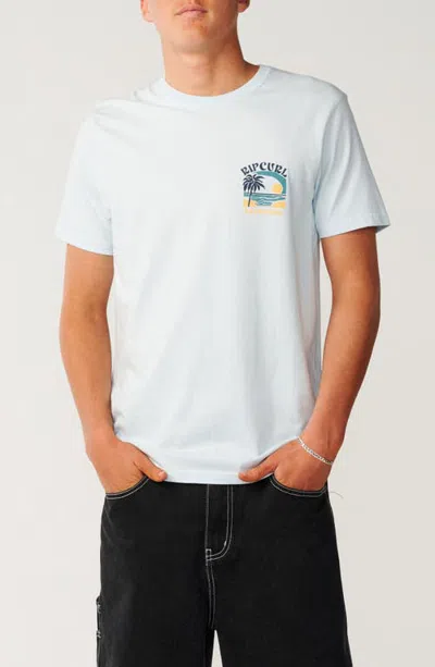 Rip Curl Two Palms Desto Cotton Graphic T-shirt In White
