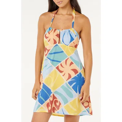 Rip Curl Ty Williams Halter Cotton Cover-up Sundress In Multi