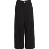 Rip Curl Vacation Crop Wide Leg Cotton Slub Pants In Black