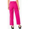 Rip Curl Vacation Crop Wide Leg Cotton Slub Pants In Fuchsia