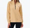Rip Curl Vaporcool 1/4 Zip Fleece Sweater In Sand In Neutral