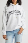 Rip Curl Varsity Appliqué Hoodie In Grey Marle/ Black