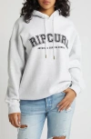 Rip Curl Varsity Appliqué Hoodie In Grey Marle/black