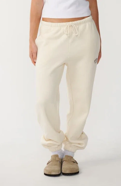 Rip Curl Varsity Sports Cotton Track Joggers In White