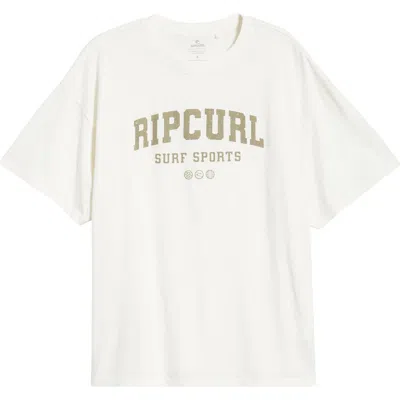Rip Curl Varsity Sports Graphic Heritage Tee In White