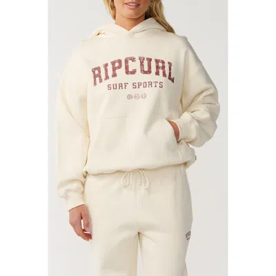 Rip Curl Varsity Sports Hoodie In White