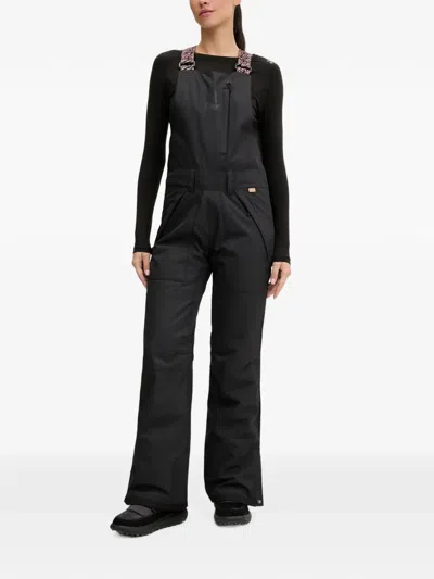 Rip Curl Vermont Logo-print Ski Dungarees In Black