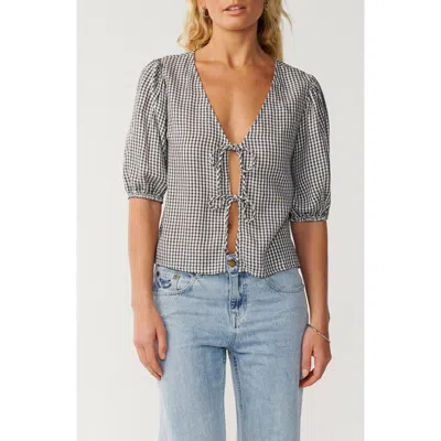 Rip Curl Vibe Surf Tie Front Top In Gray