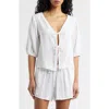 Rip Curl Vibe Surf Tie Front Top In White