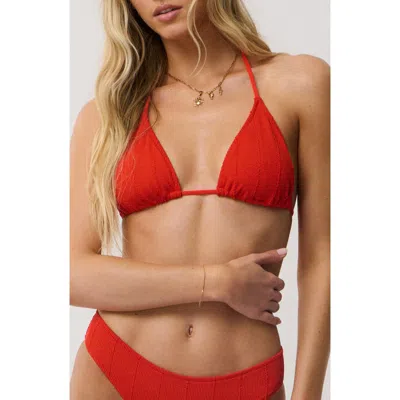 Rip Curl Vibe Surf Triangle Bikini Top In White