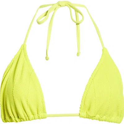 Rip Curl Vibe Surf Triangle Bikini Top In Yellow