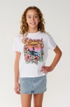 Rip Curl Kids'  Wave Graphic Crop T-shirt In White