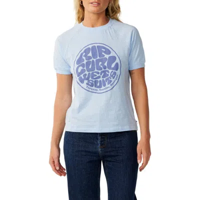Rip Curl Wettie Graphic Ringer T-shirt In Blue
