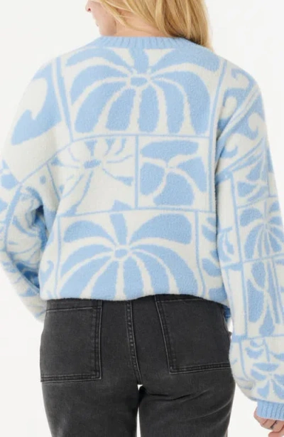 Rip Curl Williams Oversize Jacquard Sweatshirt In Blue