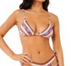 Rip Curl Women's Amare Triangle Bikini Top In Off White In Multi