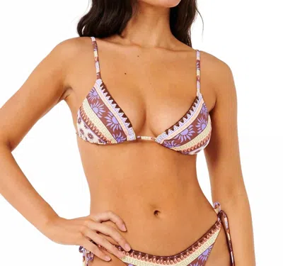 Rip Curl Women's Amare Triangle Bikini Top In Off White In Multi