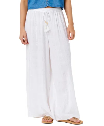 Rip Curl Women's Catalina Islands Wide Leg Pants In Optical White