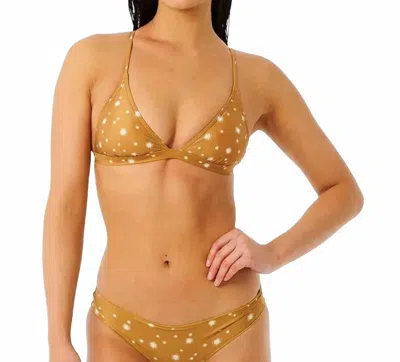 Rip Curl Women's Classic Surf Crossback Triangle Bikini Top In Bronze In Brown