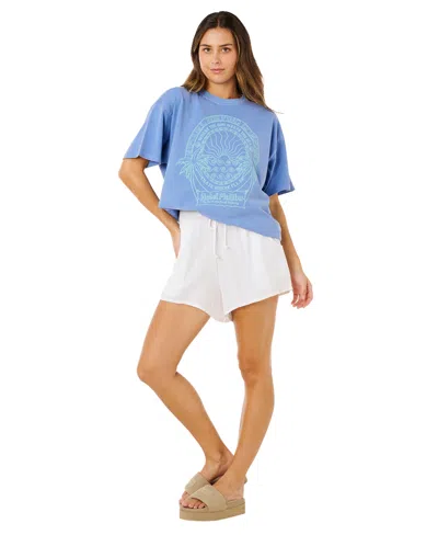 Rip Curl Women's Hotel Malibu Heritage Crewneck T-shirt In Blue