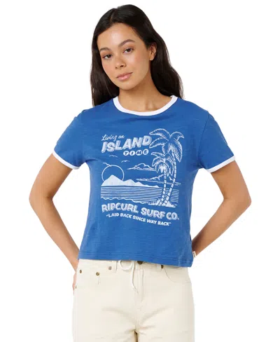 Rip Curl Women's Island Time Slub Crewneck T-shirt In Multi