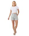 Rip Curl Pacific Dreams Frayed Corduroy Shorts In Gray