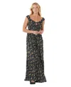 Rip Curl Pacific Rider Ditsy Maxi Sundress In Black