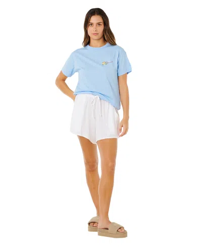 RIP CURL WOMEN'S POOLSIDE RELAXED PRINTED CREWNECK T-SHIRT